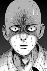 scared Saitama Meme Template