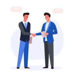 2 men Shaking hands cartoon Meme Template