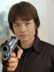 Sakurai aiming a gun at you Meme Template