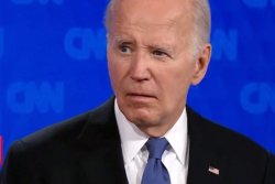 Biden scared at 2024 debate Meme Template