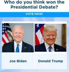 Trump Biden debate vote poll Meme Template