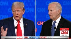 Trump vs Biden 2 debate Meme Template