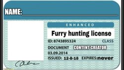 Furry Hunting License Meme Template