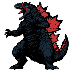 Godzilla art Meme Template