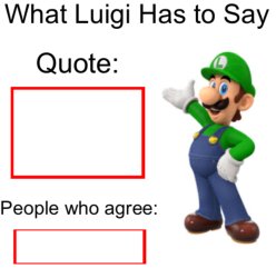 What Luigi Has to Say Meme Template