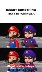 mario and smg3 call what cringe blank Meme Template