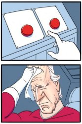 Two Buttons Biden Meme Template