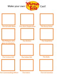 Make your own Phineas and Ferb Cast Meme Meme Template