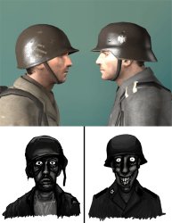American and German soldier staring Meme Template