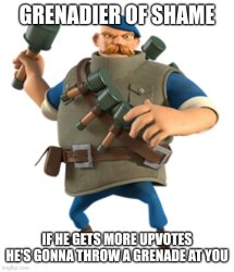 Grenadier of shame Meme Template