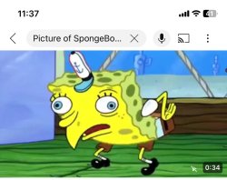 BFB intro butt four is SpongeBob acting like a chicken Meme Template