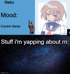 Neko announcement template Meme Template