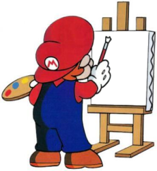 Mario Draws Meme Template