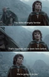 Frodo Going in Circles Meme Template