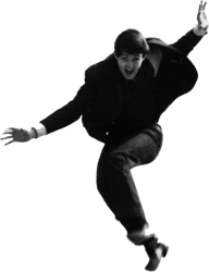 Paul McCartney joven brincando brazos extendidos Meme Template