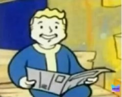 Vault Boy Newspaper Meme Template