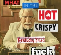 WHAT IN THE HOT CRISPY KENTUCKY FRIED FUCK Meme Template