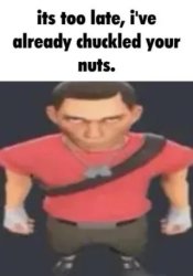 i've already chuckled your nuts Meme Template