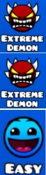 Geometry Dash Extreme Demon Meme Template