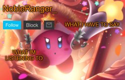 NobleRanger_ announcement template Meme Template