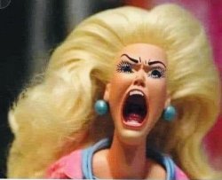 Screaming Barbie doll Meme Template
