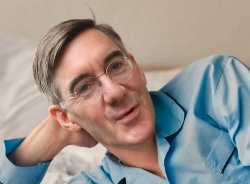 Rees-Mogg in pyjamas Meme Template