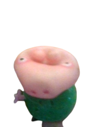 squashed head - peppa pig figure Meme Template