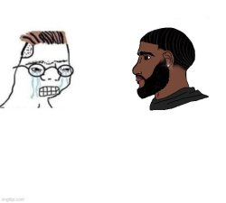 Virgin vs Black Chad Meme Template