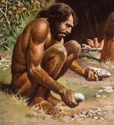 Caveman holding rocks Meme Template