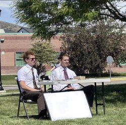 Mormon Missionary Booth Meme Template
