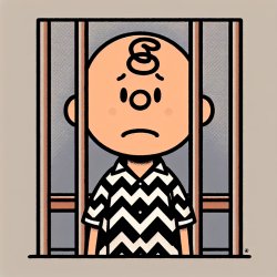 Charlie brown in jail Meme Template