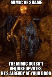 Mimic of shame Meme Template