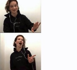 Hilary Hahn Rejecting and Accepting Meme Template