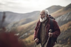 senior on the mountain Meme Template