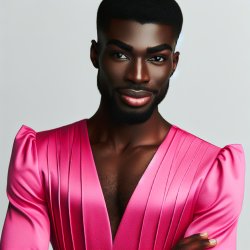 black man on pink dress Meme Template