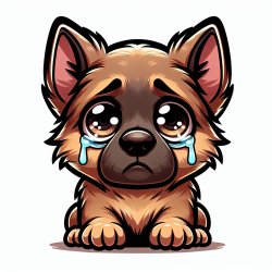 A cute dog german sheperd puppy with sad eyes filled with tears Meme Template