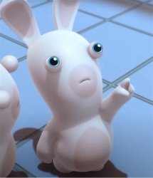 Rabbid looking at something cool/put something here Meme Template