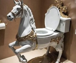 Horse toilet Meme Template