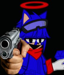 Blue with gun Meme Template