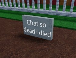 Chat so dead i died Meme Template
