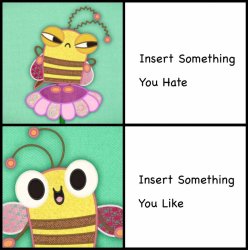 Patchwork bee Meme Template