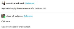 Top hats imply the existence of a bottom hat Meme Template