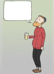 Hipster beer Meme Template