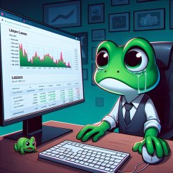 pepe sitting in front of computer while crying and the screen sh Meme Template