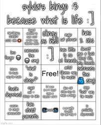 syl's bingo :3 Meme Template