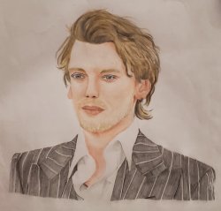 Jamie Campbell-Bower drawing Meme Template