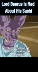 Pissed off lord beerus Meme Template