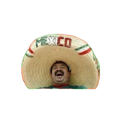 Transparent laughing mexican Meme Template