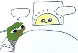 pepe wakes up Meme Template