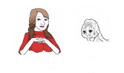 Girl Tired Wojak Meme Template